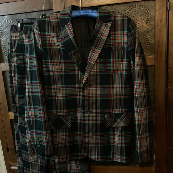 Cat & Jack Plaid Boy’s Suit 16 - Picture 2 of 7